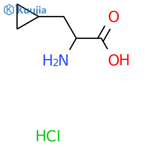 2-Amino-3-cyclopropylpropanoic acid hydrochloride structure