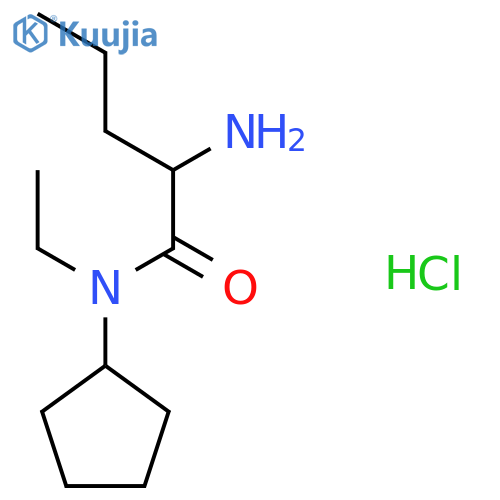 2-Amino-N-cyclopentyl-N-ethylpentanamide hydrochloride structure