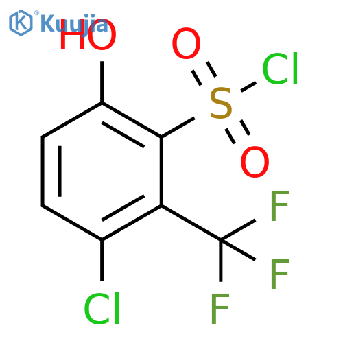Benzenesulfonyl chloride, 3-chloro-6-hydroxy-2-(trifluoromethyl)- structure