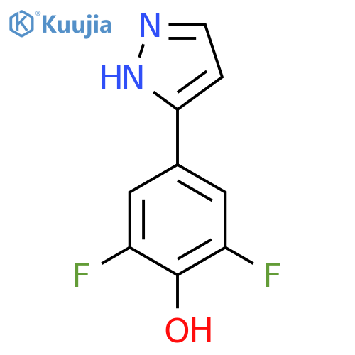 2,6-Difluoro-4-(1H-pyrazol-3-yl)phenol structure