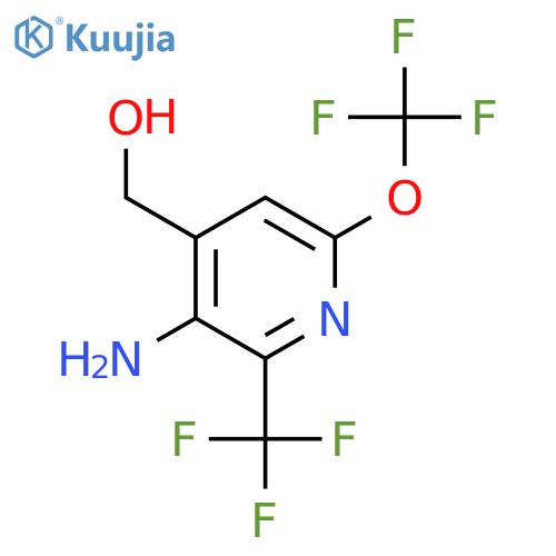 3-Amino-6-(trifluoromethoxy)-2-(trifluoromethyl)pyridine-4-methanol structure