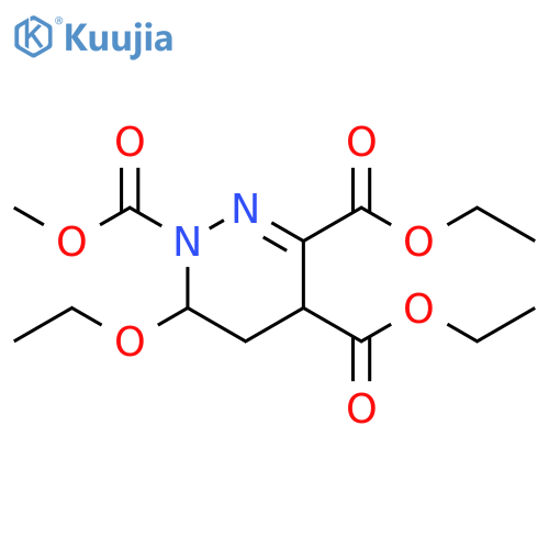 1,3,4(4H)-Pyridazinetricarboxylic acid, 6-ethoxy-5,6-dihydro-, 3,4-diethyl 1-methyl ester structure
