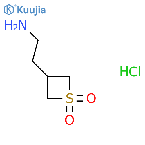3-(2-aminoethyl)-1λ?-thietane-1,1-dione hydrochloride structure