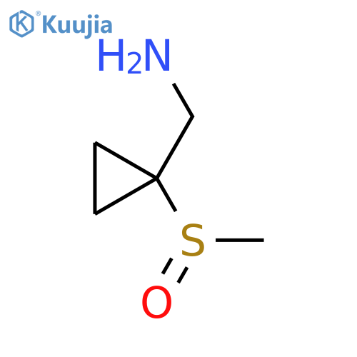 (1-Methanesulfinylcyclopropyl)methanamine structure