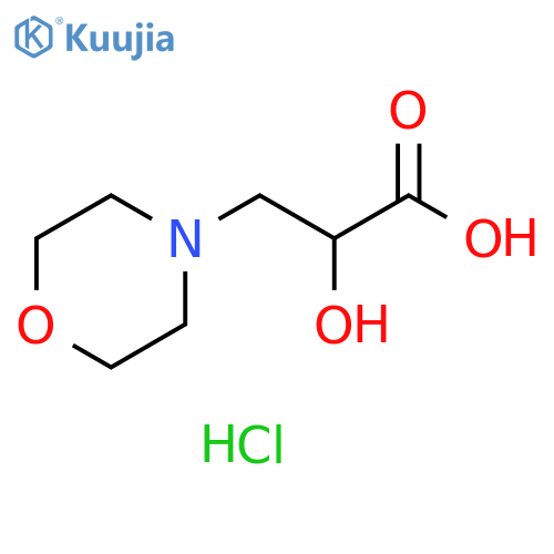 4-Morpholinepropanoic acid, α-hydroxy-, hydrochloride (1:1) structure