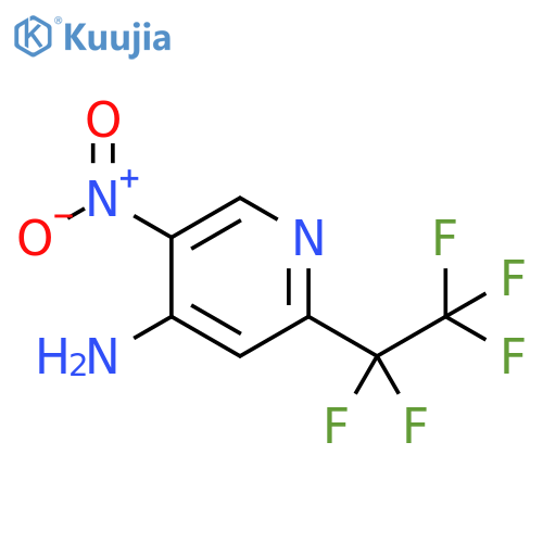 5-nitro-2-(pentafluoroethyl)pyridin-4-amine structure