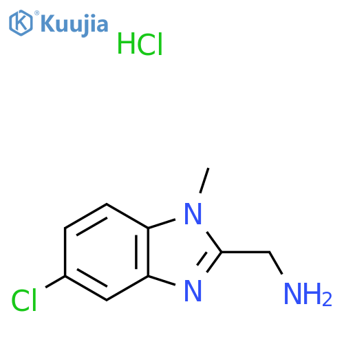 (5-Chloro-1-methyl-1H-1,3-benzodiazol-2-yl)methanamine Hydrochloride structure