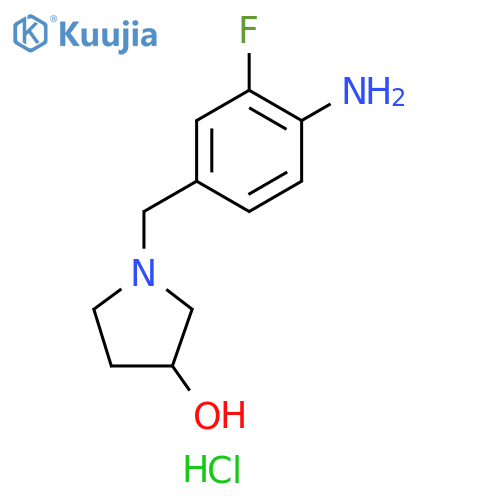 1-(4-Amino-3-fluorophenyl)methylpyrrolidin-3-ol dihydrochloride structure