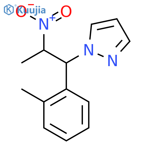 1-1-(2-Methylphenyl)-2-nitropropyl-1H-pyrazole structure