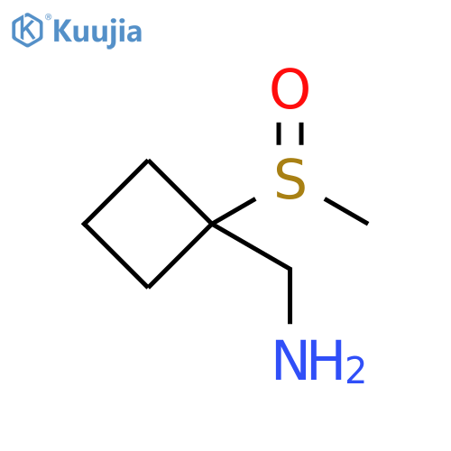 (1-methanesulfinylcyclobutyl)methanamine structure