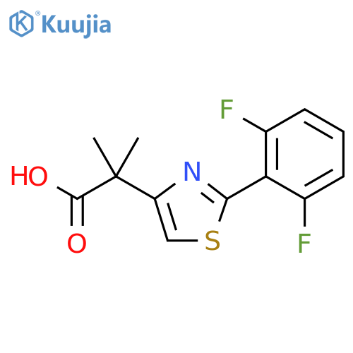 2-2-(2,6-Difluorophenyl)-1,3-thiazol-4-yl-2-methylpropanoic Acid structure