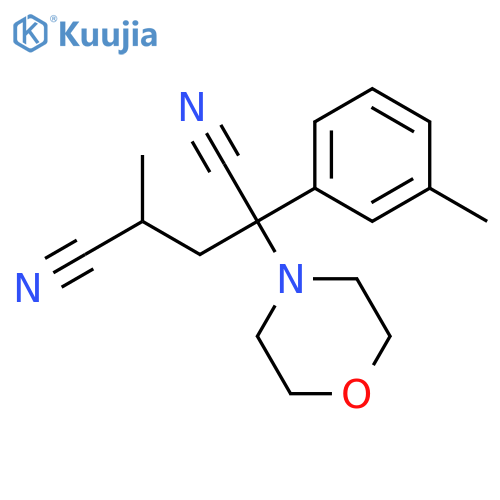 4-methyl-2-(3-methylphenyl)-2-(morpholin-4-yl)pentanedinitrile structure