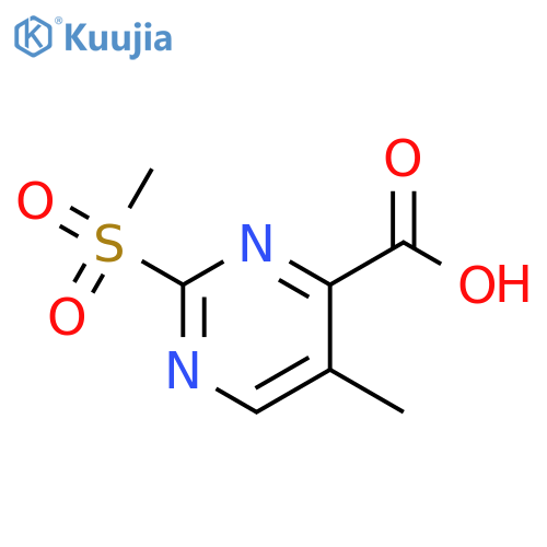 2-methanesulfonyl-5-methylpyrimidine-4-carboxylic acid structure