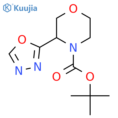 tert-Butyl 3-(1,3,4-oxadiazol-2-yl)morpholine-4-carboxylate structure