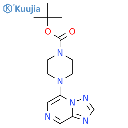 Tert-butyl 4-{[1,2,4]triazolo[1,5-a]pyrazin-5-yl}piperazine-1-carboxylate structure