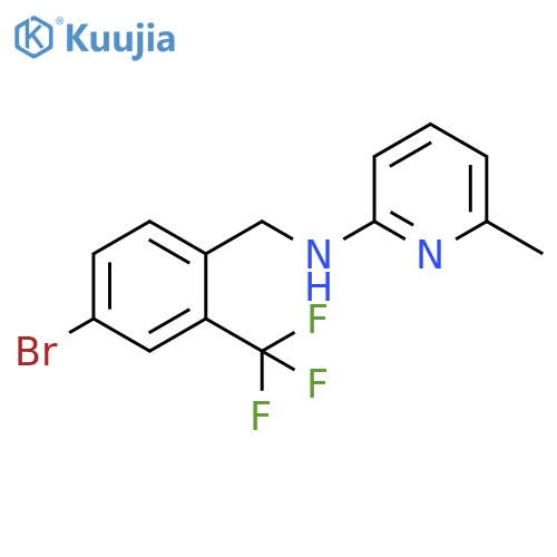 N-{[4-bromo-2-(trifluoromethyl)phenyl]methyl}-6-methylpyridin-2-amine structure