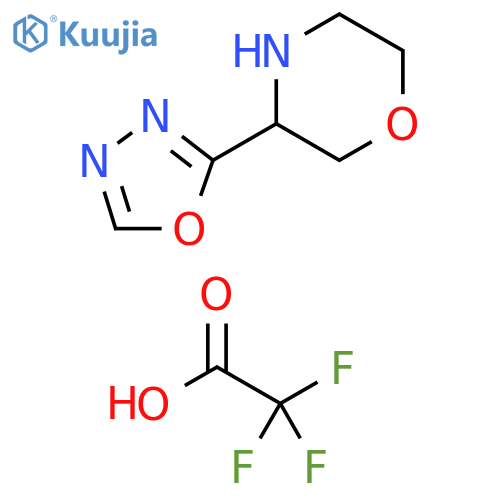 Morpholine, 3-(1,3,4-oxadiazol-2-yl)-, 2,2,2-trifluoroacetate (1:1) structure