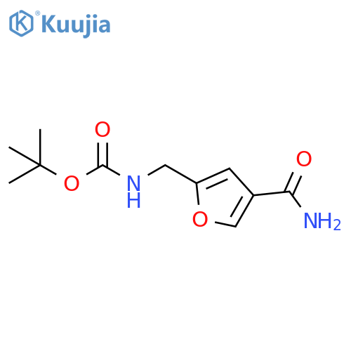 tert-butyl N-[(4-carbamoylfuran-2-yl)methyl]carbamate structure