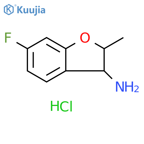 6-fluoro-2-methyl-2,3-dihydro-1-benzofuran-3-amine hydrochloride structure