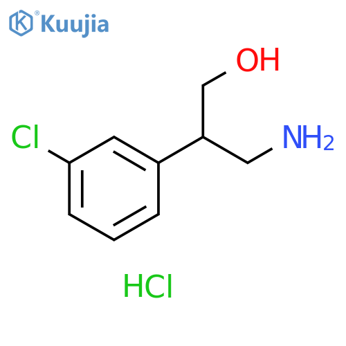 3-amino-2-(3-chlorophenyl)propan-1-ol hydrochloride structure