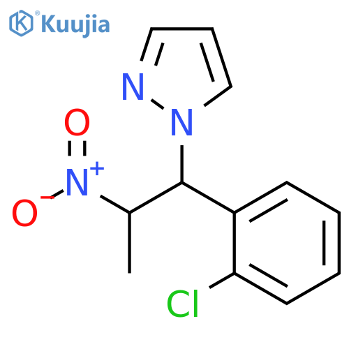 1-[1-(2-chlorophenyl)-2-nitropropyl]-1H-pyrazole structure