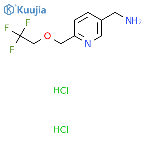 {6-(2,2,2-Trifluoroethoxy)methylpyridin-3-yl}methanamine dihydrochloride structure