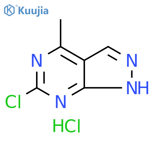 6-chloro-4-methyl-1H-pyrazolo3,4-dpyrimidine hydrochloride structure