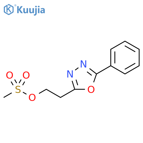 1,3,4-Oxadiazole-2-ethanol, 5-phenyl-, 2-methanesulfonate structure