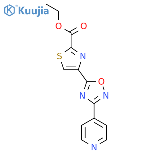 Ethyl 4-3-(Pyridin-4-yl)-1,2,4-oxadiazol-5-yl-1,3-thiazole-2-carboxylate structure