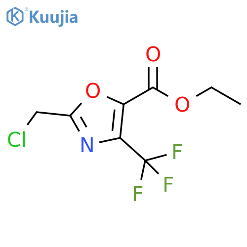 5-Oxazolecarboxylic acid, 2-(chloromethyl)-4-(trifluoromethyl)-, ethyl ester structure