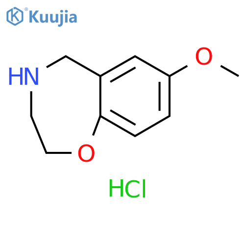 7-methoxy-2,3,4,5-tetrahydro-1,4-benzoxazepine hydrochloride structure