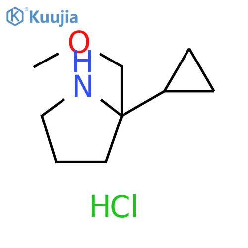 2-cyclopropyl-2-(methoxymethyl)pyrrolidine hydrochloride structure