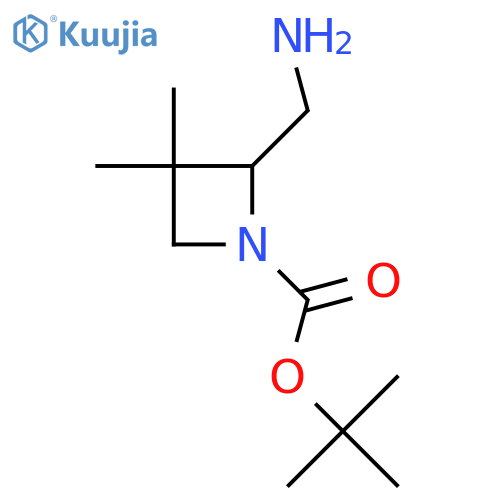 Tert-butyl 2-(aminomethyl)-3,3-dimethylazetidine-1-carboxylate structure
