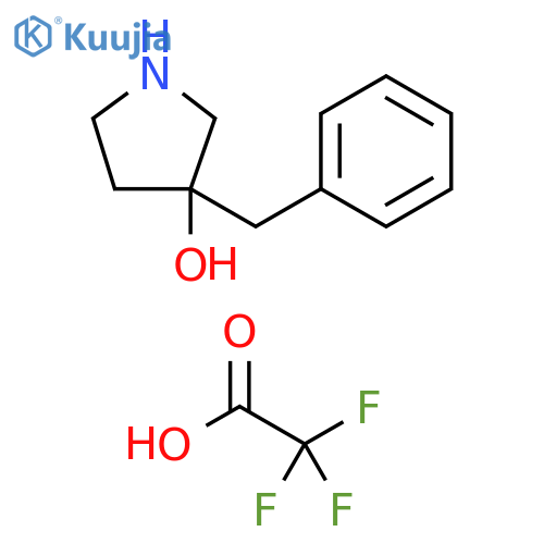 3-benzylpyrrolidin-3-ol, trifluoroacetic acid structure
