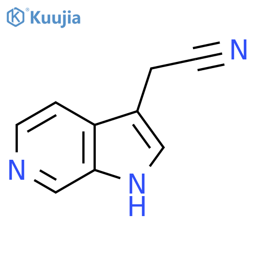 2-{1H-pyrrolo2,3-cpyridin-3-yl}acetonitrile structure