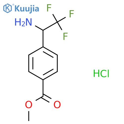 methyl 4-(1-amino-2,2,2-trifluoroethyl)benzoate hydrochloride structure