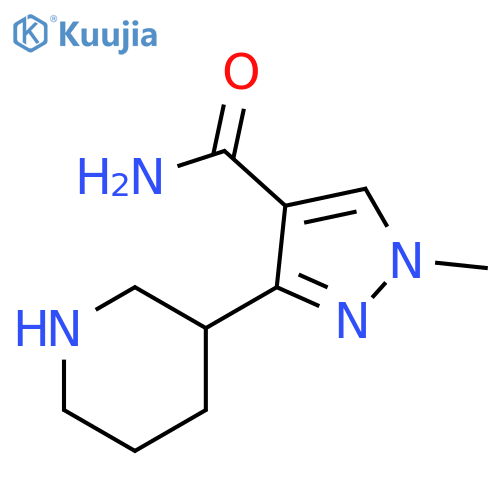 1-methyl-3-(piperidin-3-yl)-1H-pyrazole-4-carboxamide structure