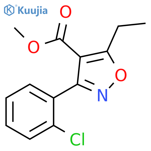 methyl 3-(2-chlorophenyl)-5-ethyl-1,2-oxazole-4-carboxylate structure