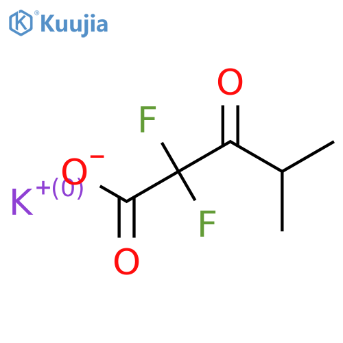 Potassium 2,2-difluoro-4-methyl-3-oxopentanoate structure