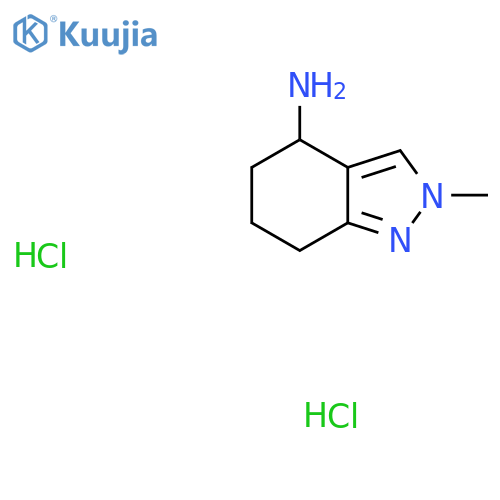 2-methyl-4,5,6,7-tetrahydro-2H-indazol-4-amine dihydrochloride structure