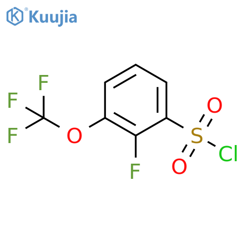 2-fluoro-3-(trifluoromethoxy)benzene-1-sulfonyl chloride structure