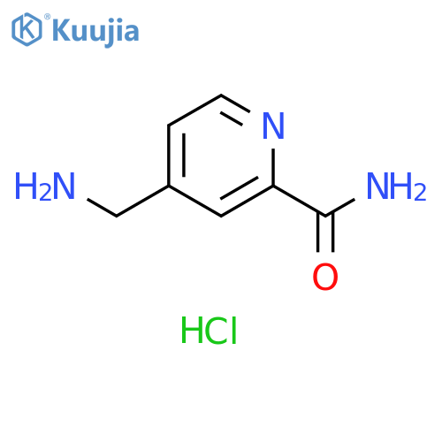 4-(aminomethyl)pyridine-2-carboxamide hydrochloride structure