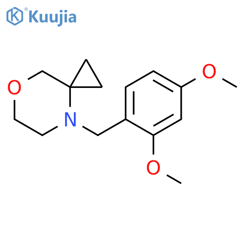 4-(2,4-Dimethoxyphenyl)methyl-7-oxa-4-azaspiro2.5octane structure