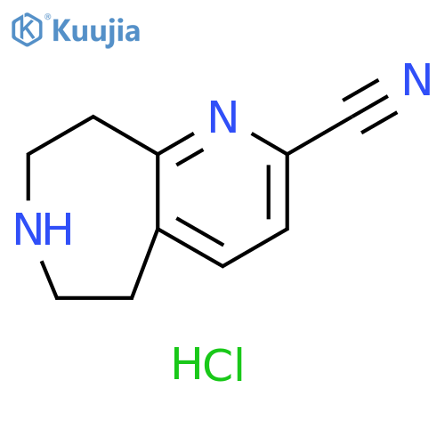 5H-Pyrido[2,3-d]azepine-2-carbonitrile, 6,7,8,9-tetrahydro-, hydrochloride (1:1) structure