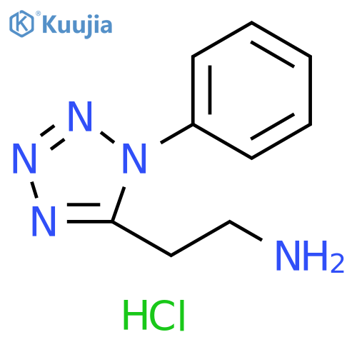 2-(1-phenyl-1H-1,2,3,4-tetrazol-5-yl)ethan-1-amine hydrochloride structure