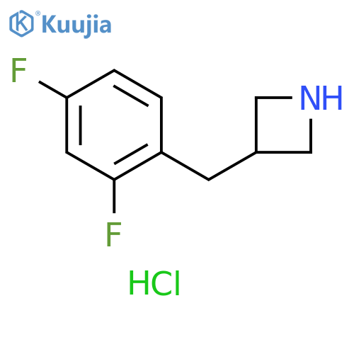 3-[(2,4-difluorophenyl)methyl]azetidine hydrochloride structure
