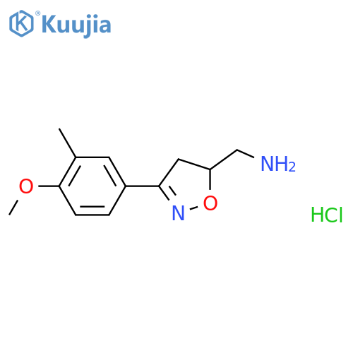 3-(4-Methoxy-3-methylphenyl)-4,5-dihydro-1,2-oxazol-5-ylmethanamine Hydrochloride structure