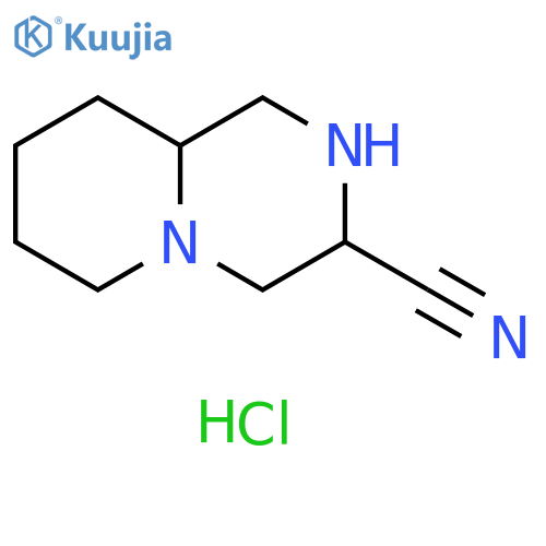 2H-Pyrido[1,2-a]pyrazine-3-carbonitrile, octahydro-, hydrochloride (1:2) structure