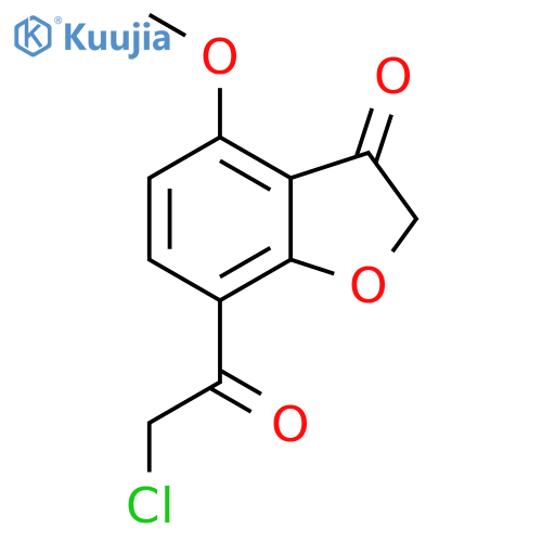 7-(2-chloroacetyl)-4-methoxy-2,3-dihydro-1-benzofuran-3-one structure
