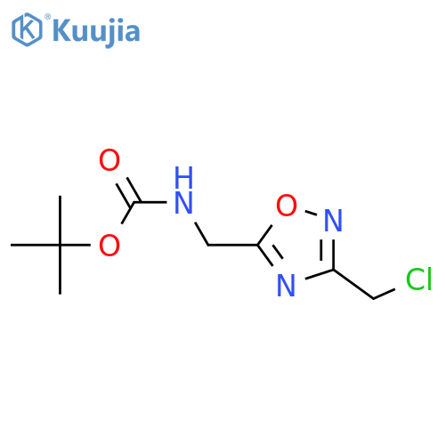 tert-Butyl N-{3-(Chloromethyl)-1,2,4-oxadiazol-5-ylmethyl}carbamate structure